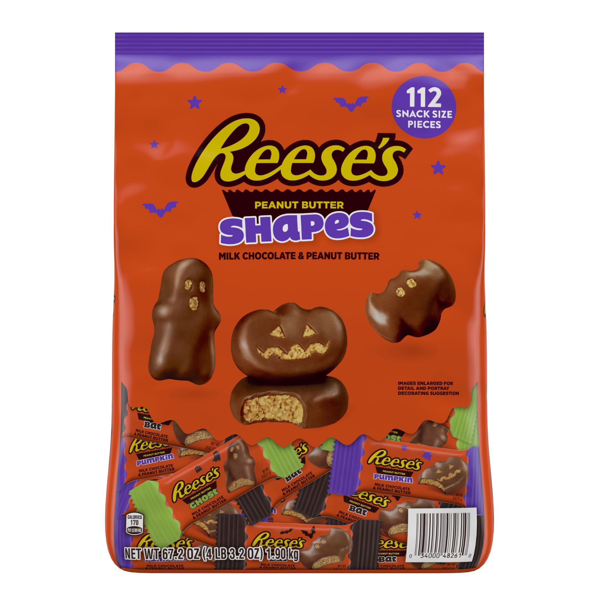 Reese's Peanut Butter Cups, Milk Chocolate & Peanut Butter, Snack Size - 10.5 oz