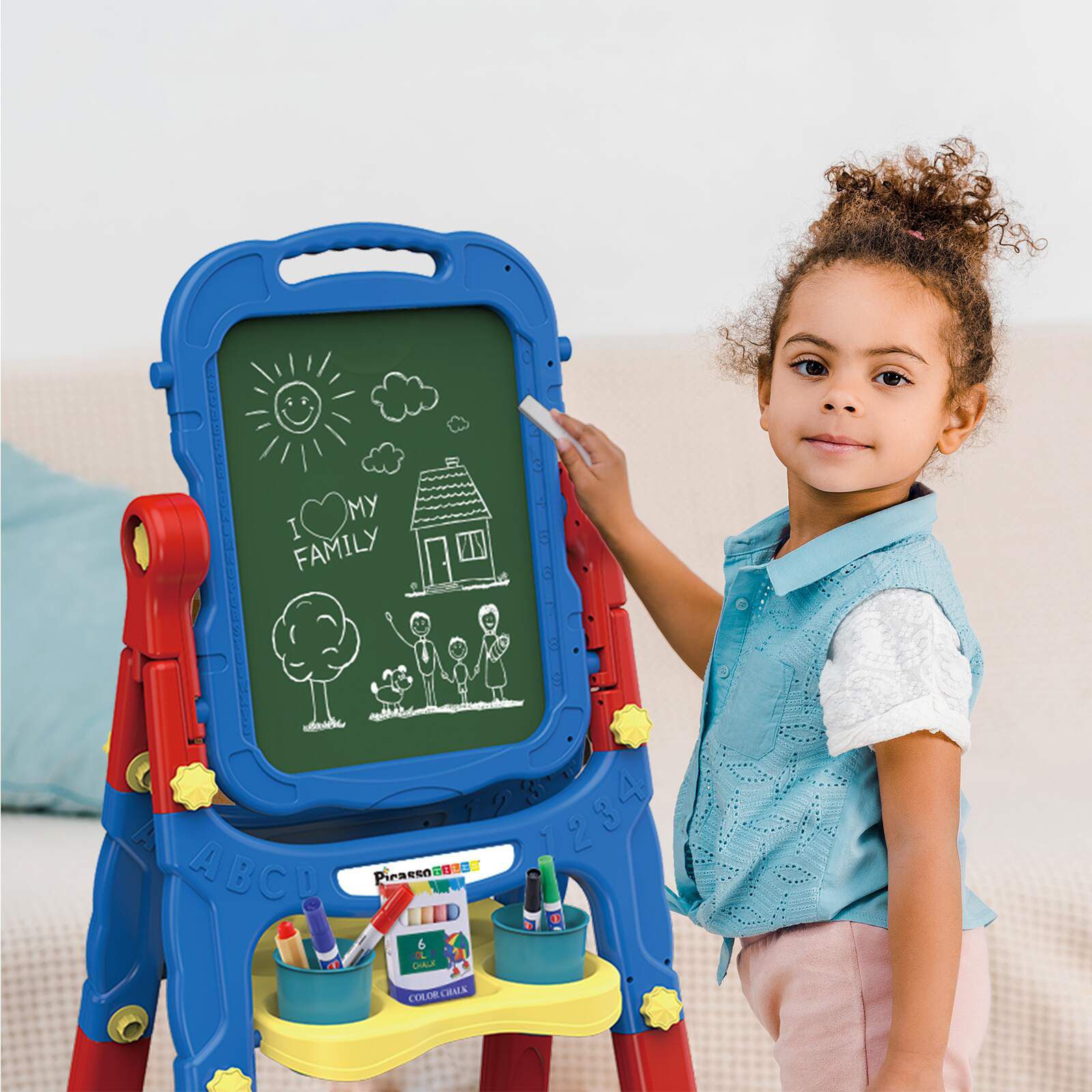 PicassoTiles All-in-One Kids Art Easel Drawing Board - 20400274