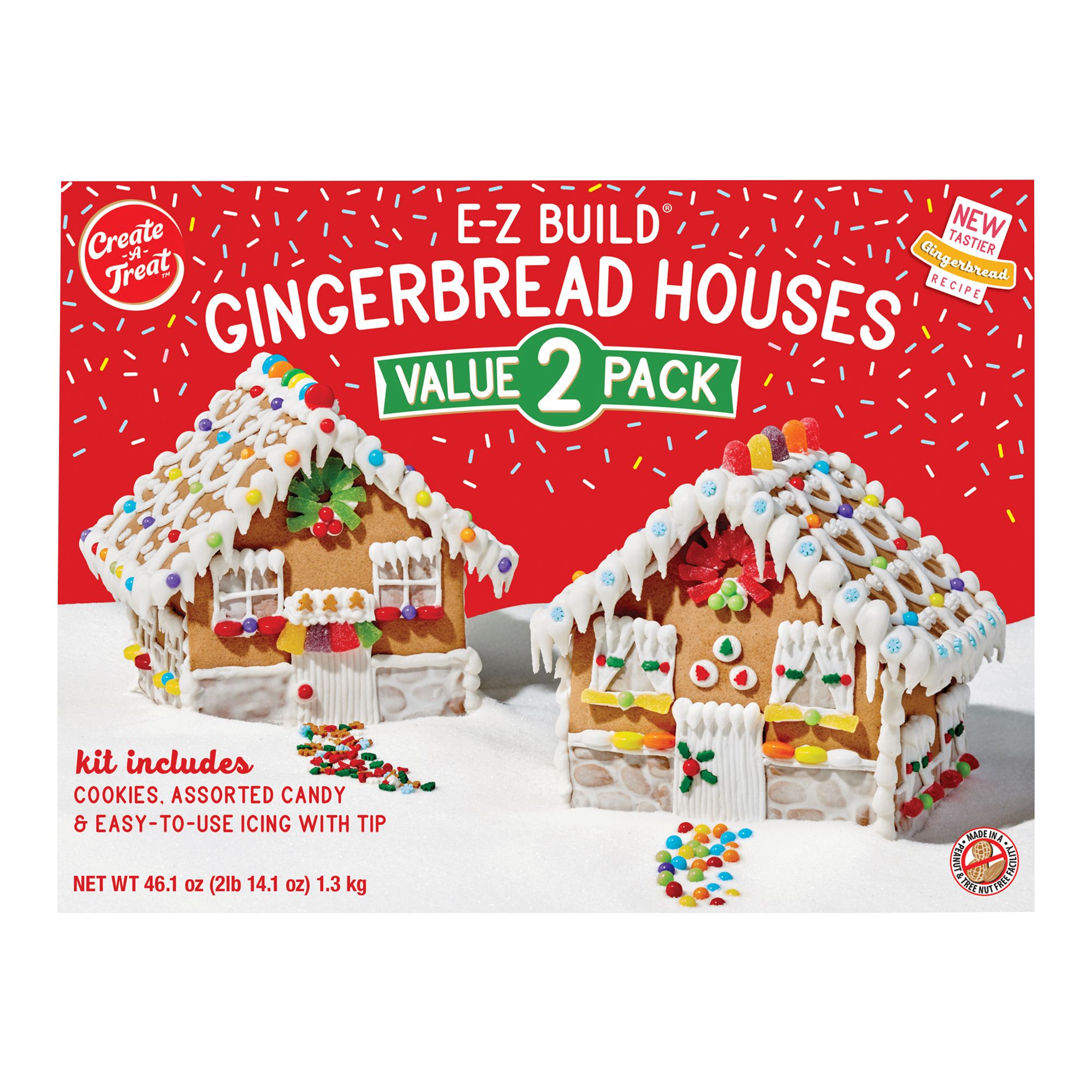 Wilton Built It Yourself Mini Village Gingerbread Decorating Kit To Make 4  Houses - Christmas Gingerbread House Kit For Adults - 13 Pieces In Total
