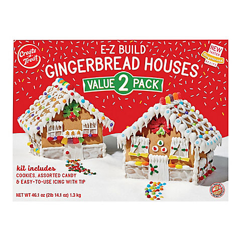 Create-A-Treat Easy Build Gingerbread Houses, 2 pk.