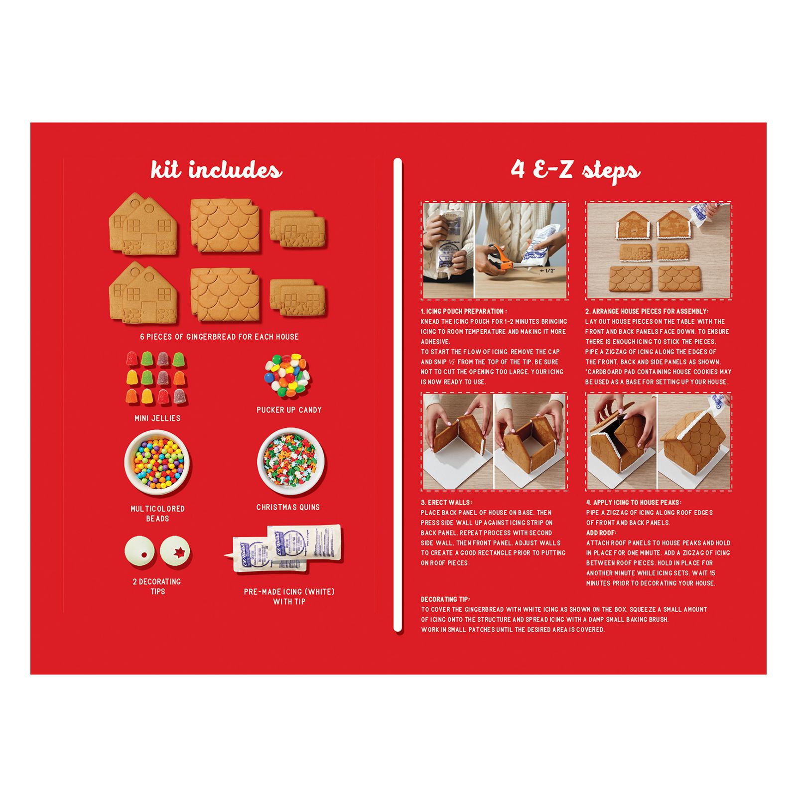 Create-A-Treat Gingerbread House Kit Value Pack, Includes 2 Full