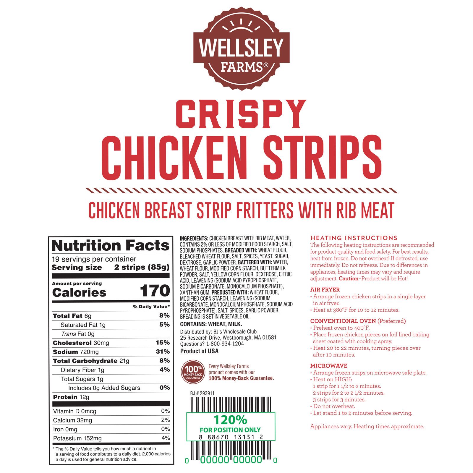 Wellsley Farms Crispy Chicken Strips | BJ's Wholesale Club