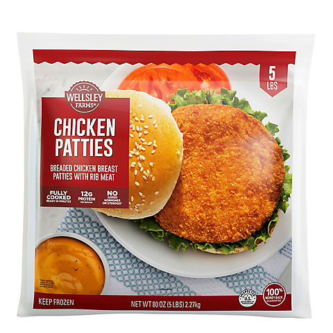 Wellsley Farms Chicken Patties, 5 lbs.