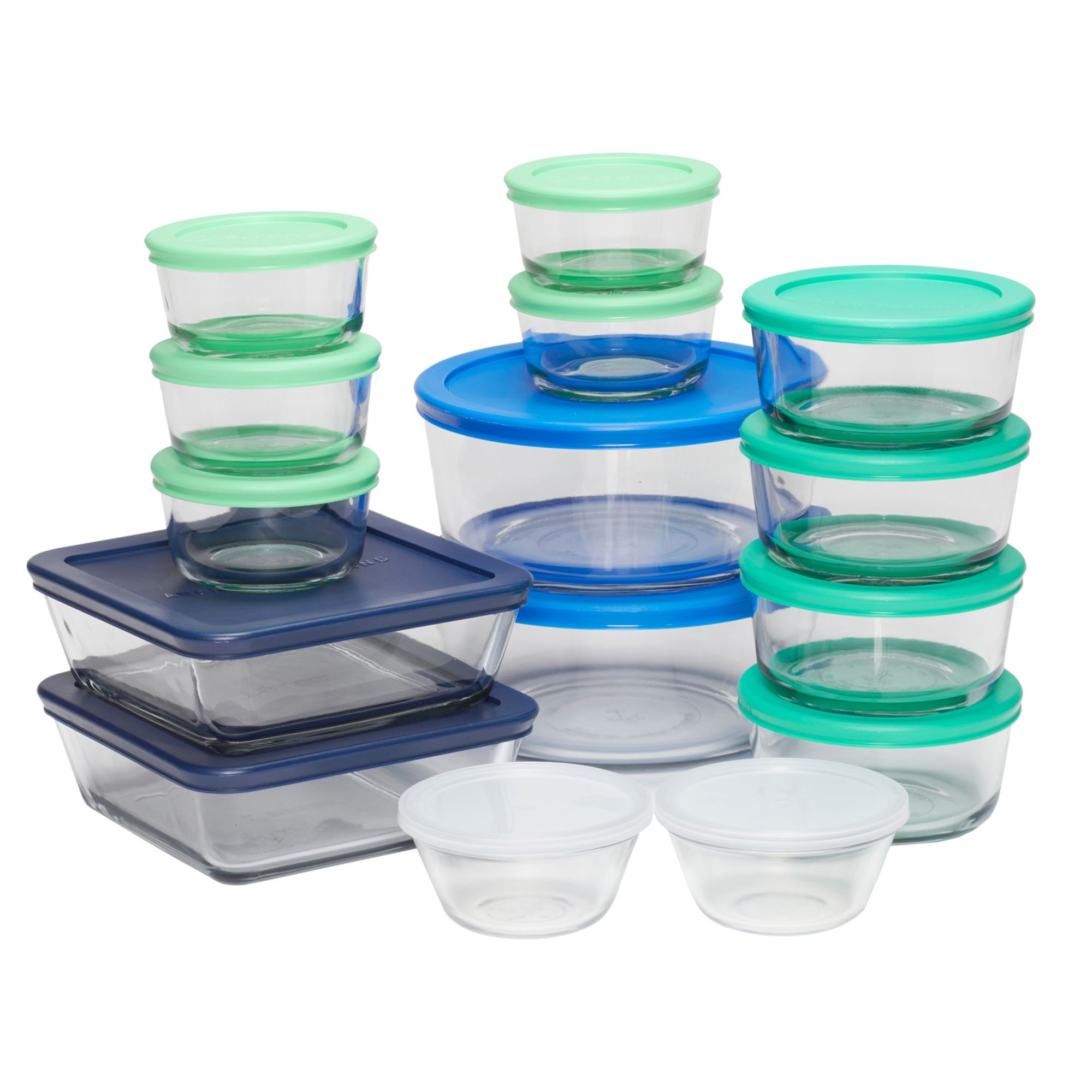Simply Store 2-Cup Glass Food Storage Container, Round, Set of 3