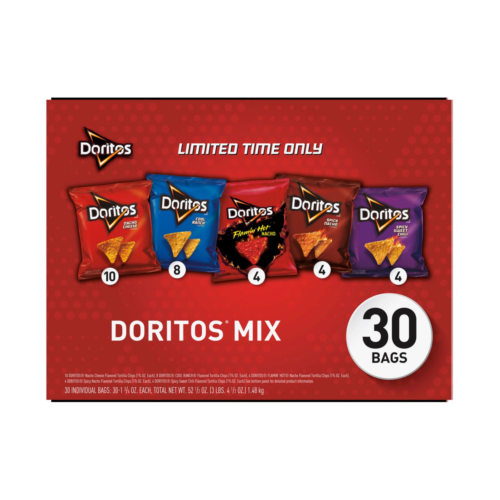  Doritos Cool Ranch Chips,1oz, 10 Pack