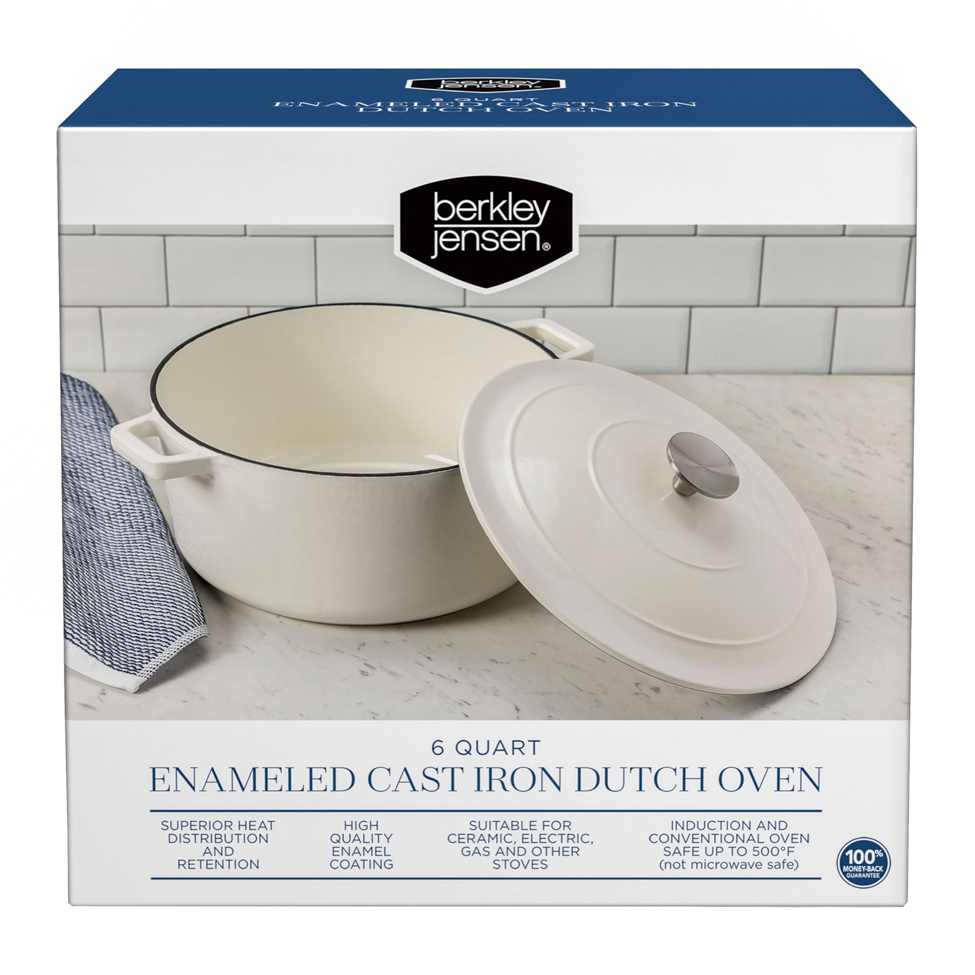 Berkley Jensen 6 qt. Dutch Oven - Cream