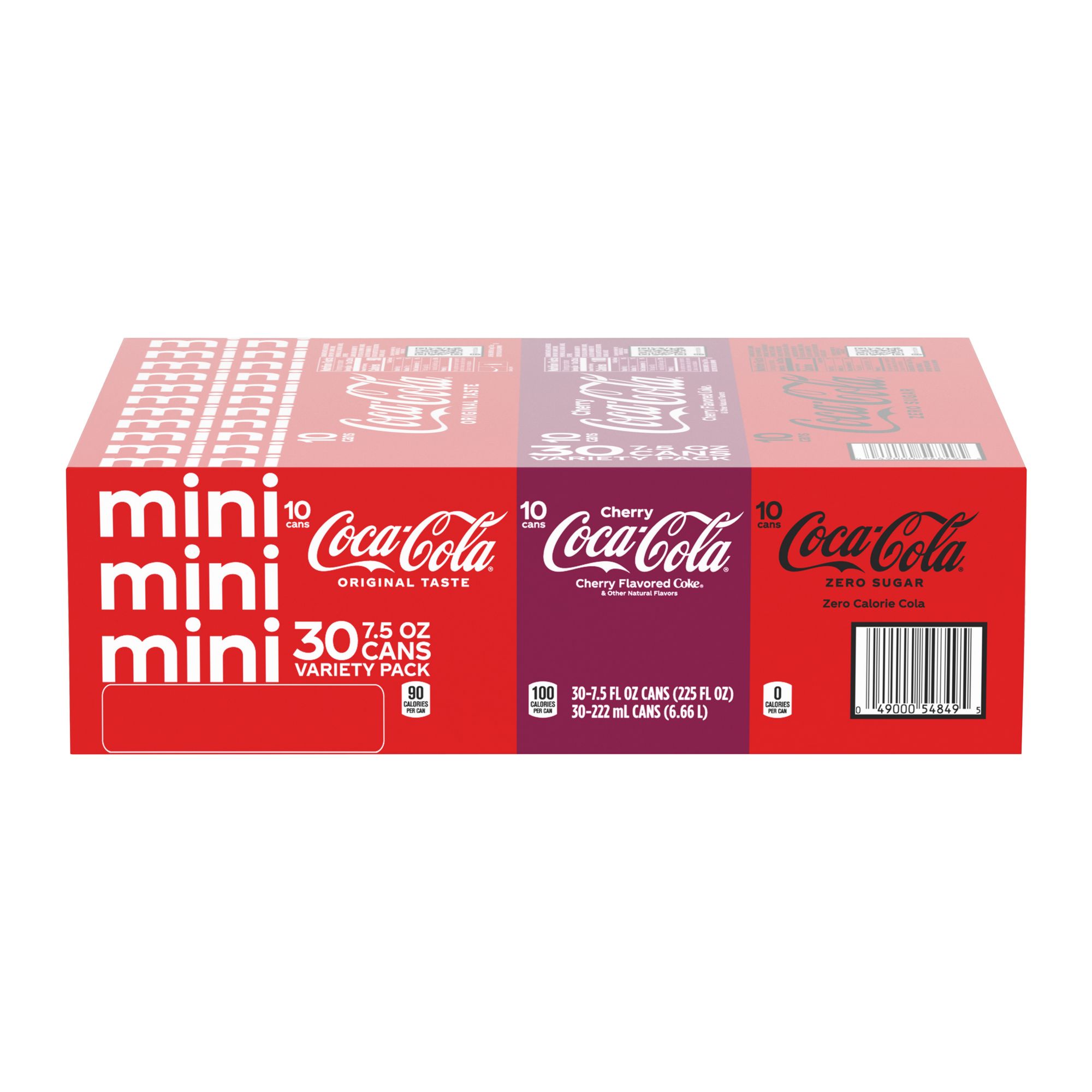 Coca Cola Cherry Flavored Mini Cans 6 Pack 100 Calories 7.5 fl oz 222 mL