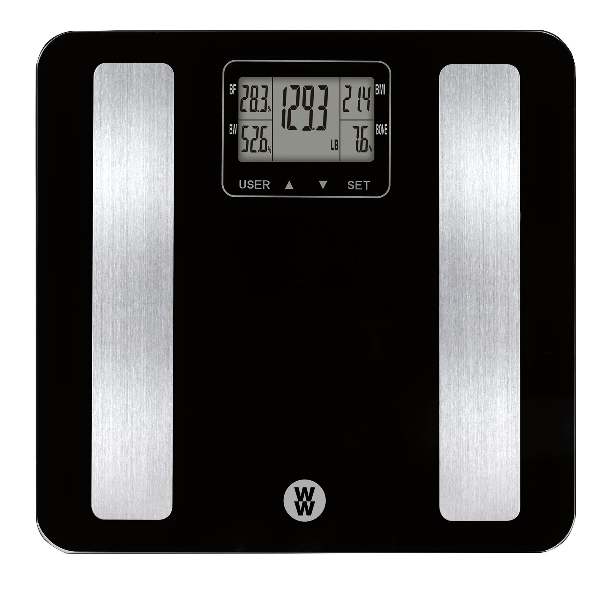 WW Scales by Conair Digital Weight Glass Scale with High Contrast Digital  Display - Clear Glass