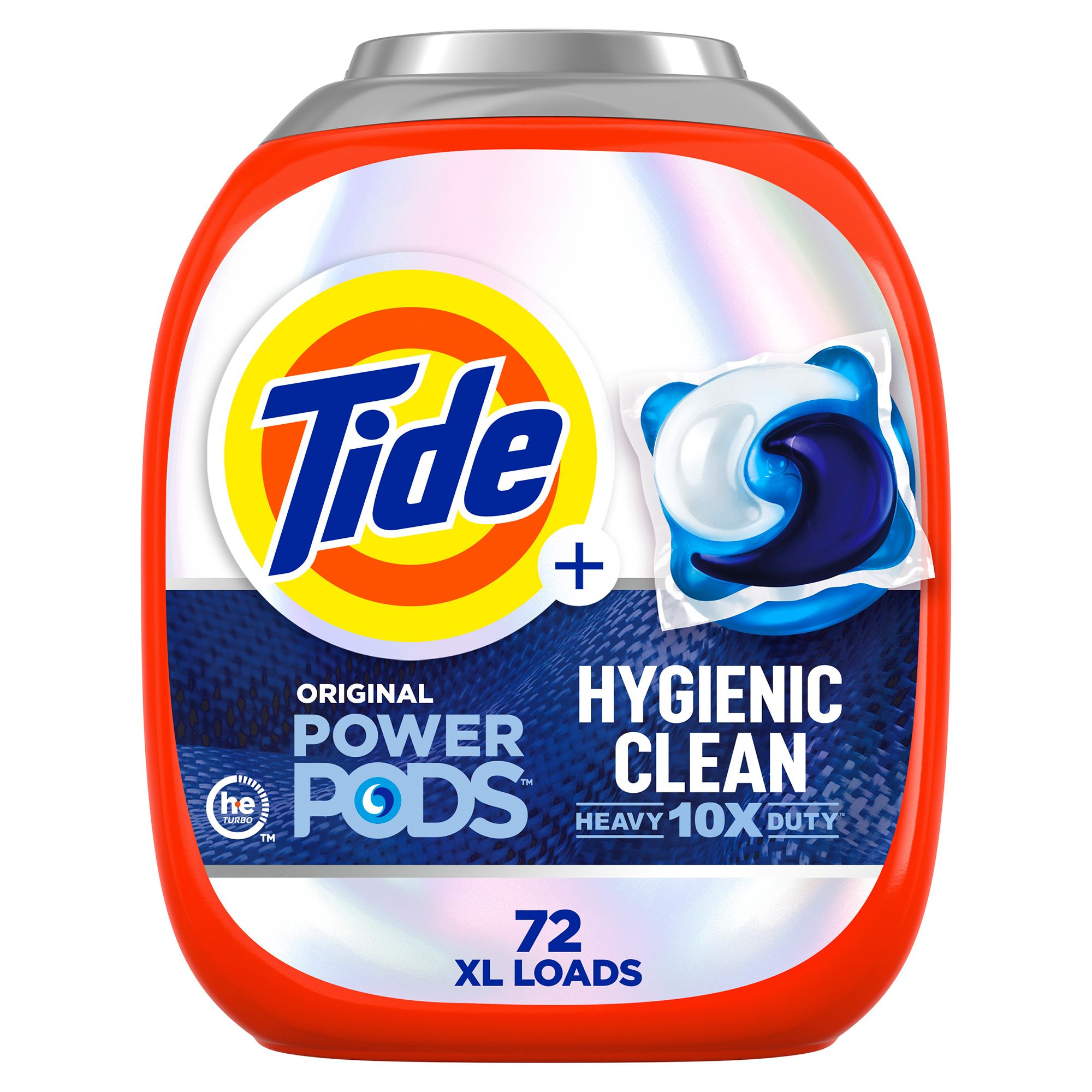 Tide PODS Hygienic Clean Heavy Duty Laundry Detergent Pacs, Original Scent,  72 ct.