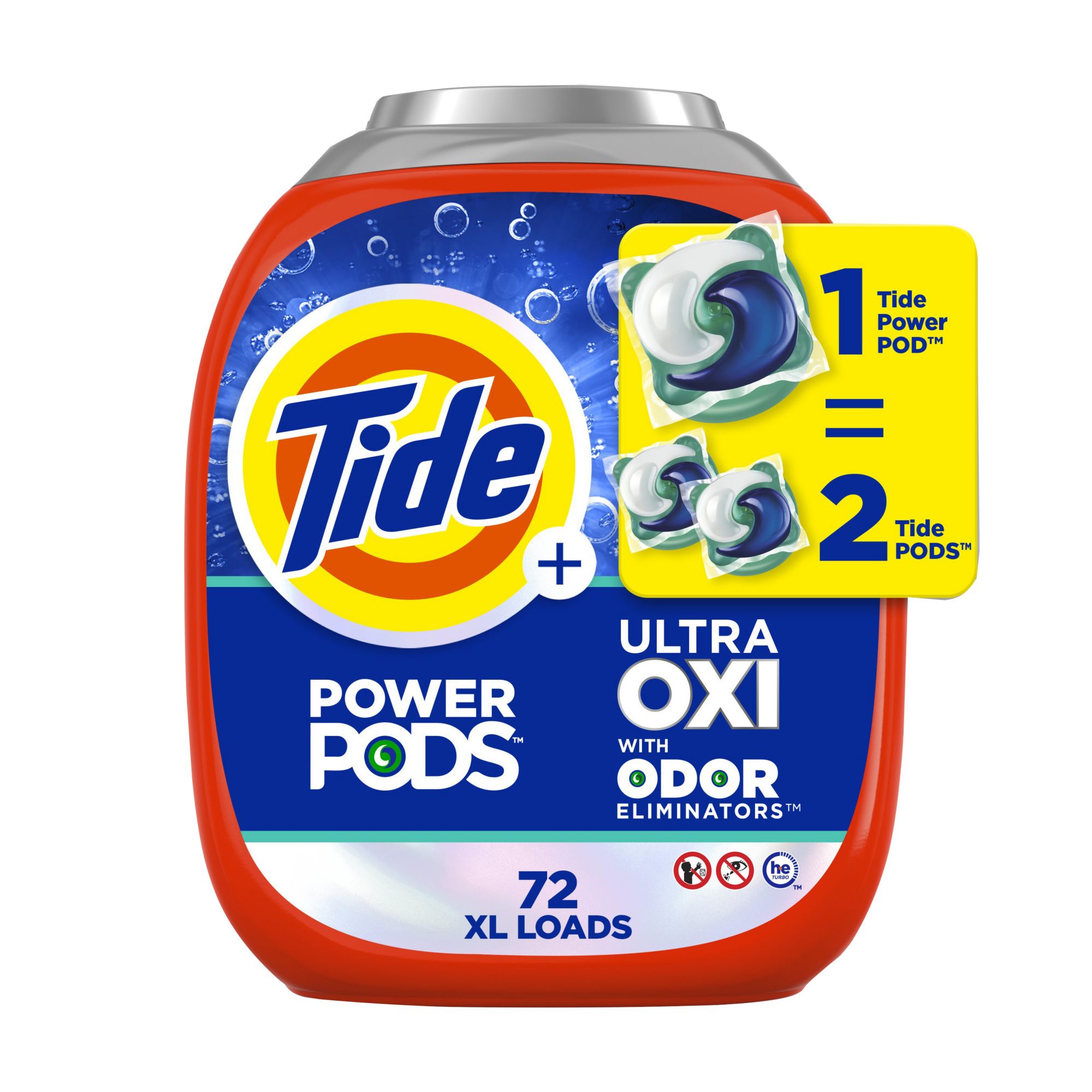 Tide PODS Ultra Oxi Free Liquid Laundry Detergent Pacs, 57 ct