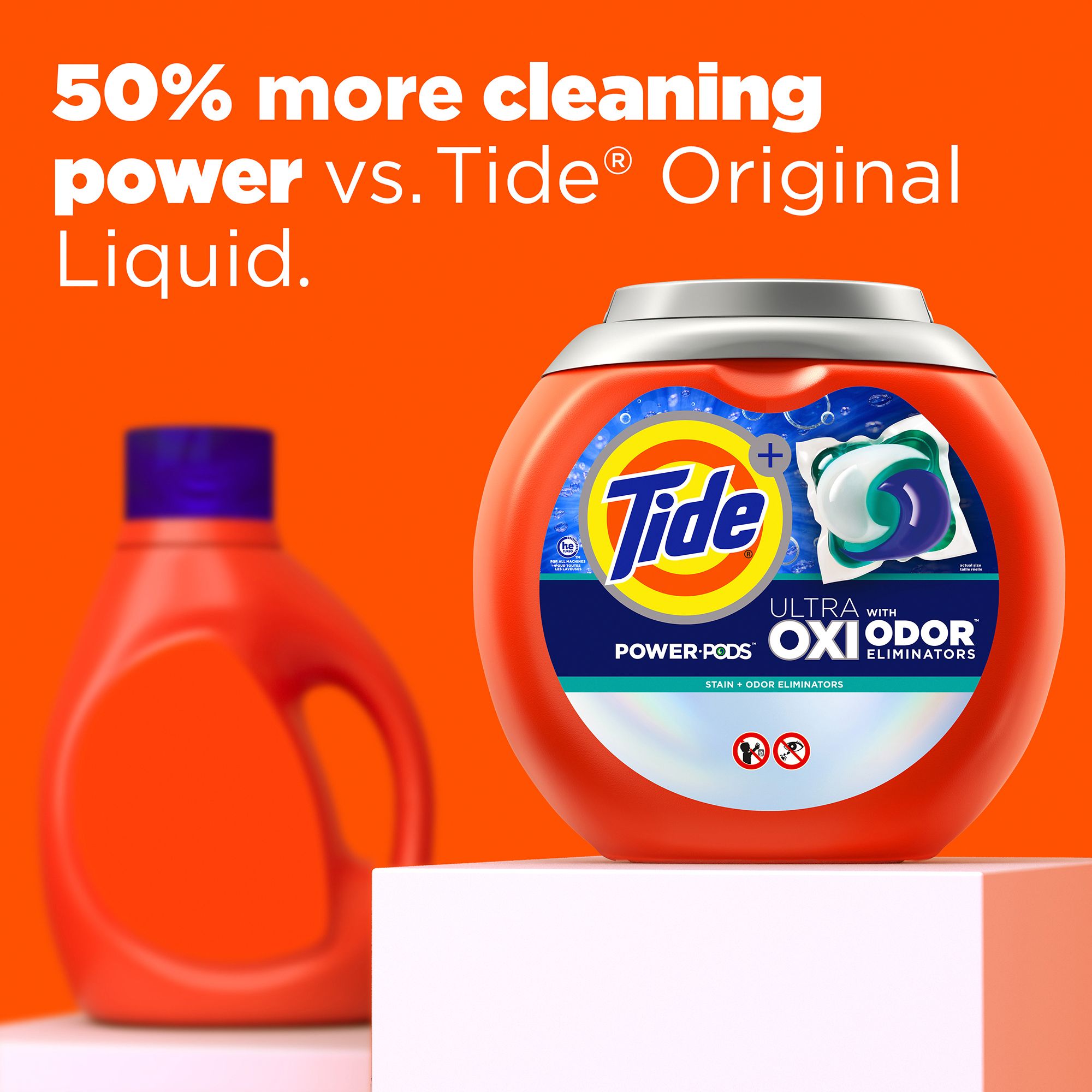 Tide PODS + Ultra Oxi Liquid Detergent Pacs (104 pacs) - Sam's Club