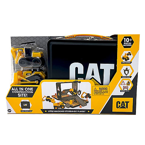 CAT Little Machines Store N Go Playset with Construction Vehicles