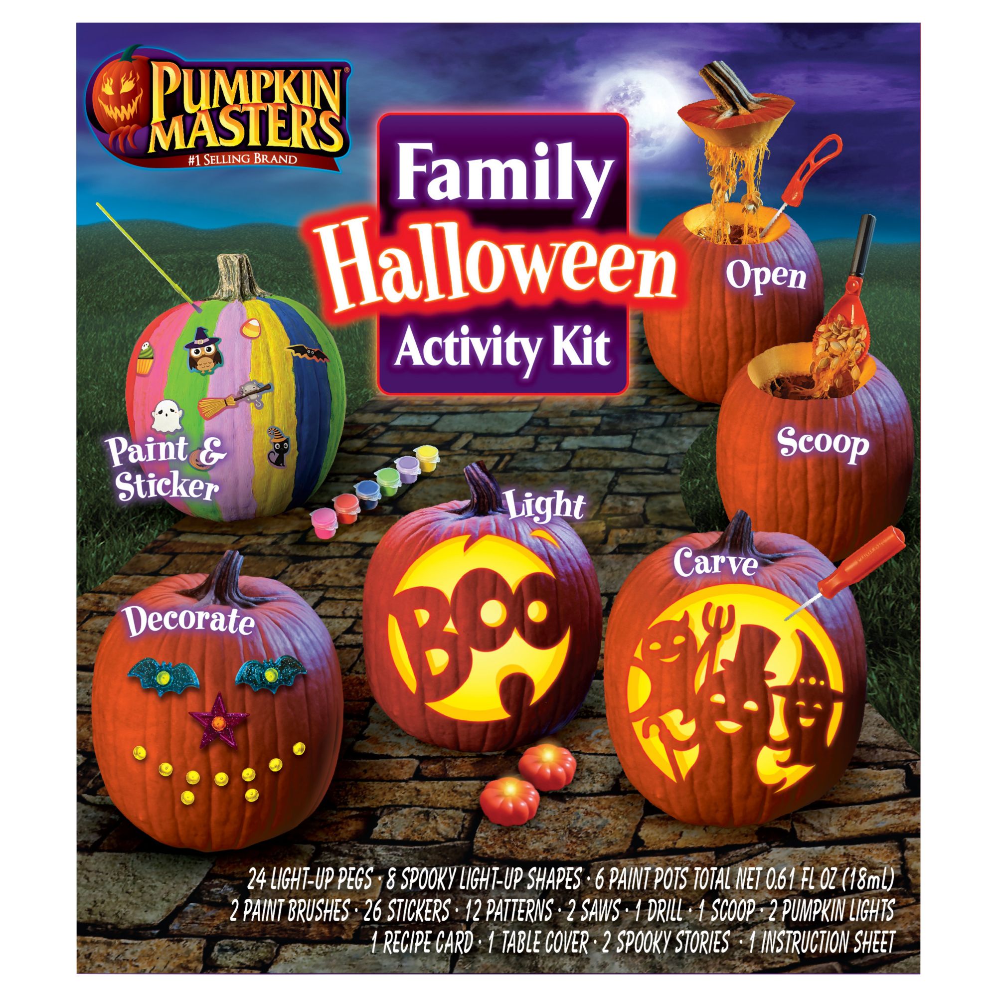 Halloween Paint By Numbers Kids Fun Activity 2 Sheets & Brush Included  Craft Art