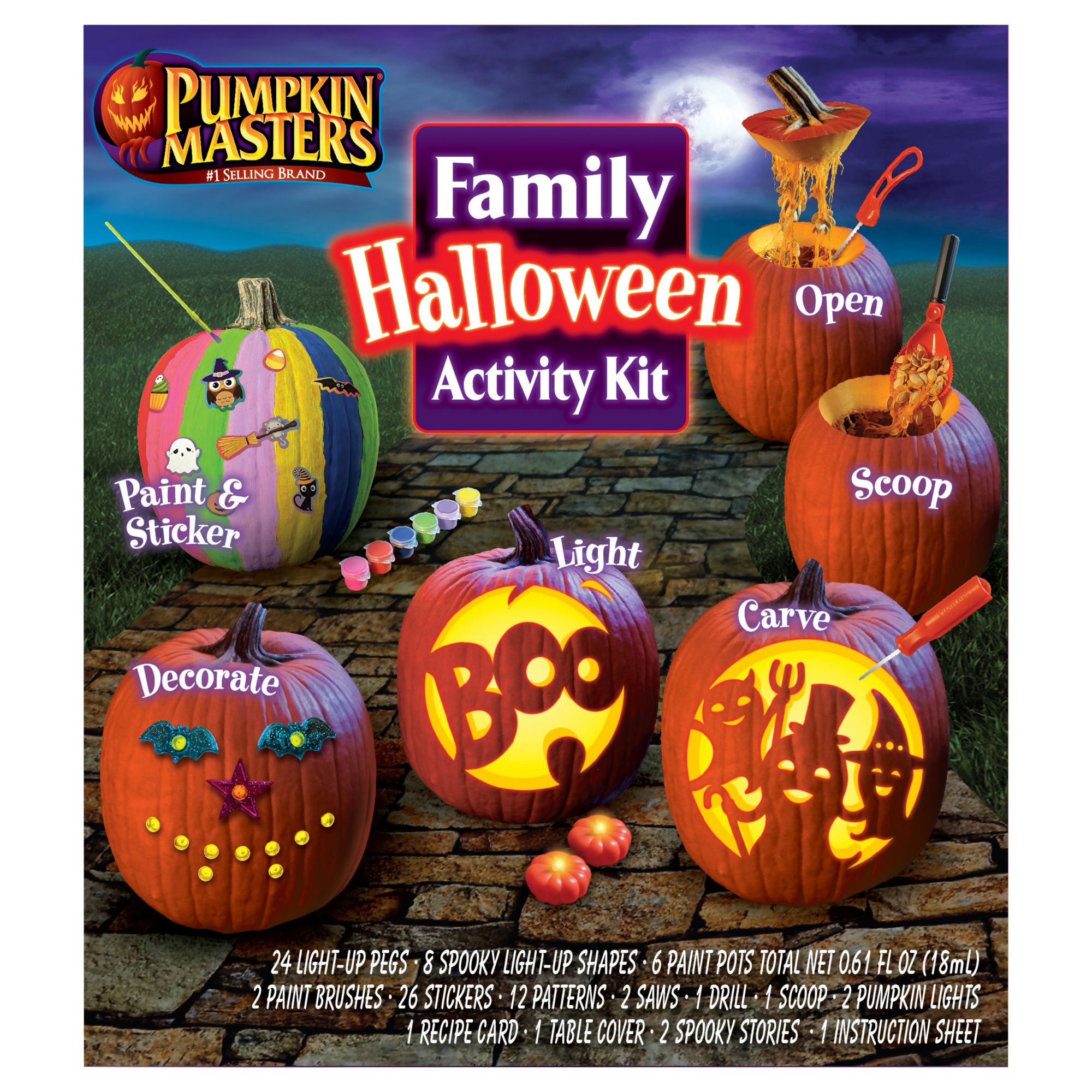 Pumpkin Masters Orange Plastic All in One Party Pumpkin Carving