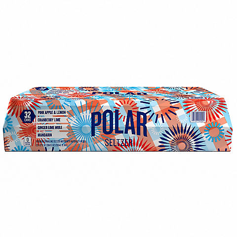 Polar Seltzer Stars & Stripes Variety Pack Cans, 32 pk./12 fl. oz.