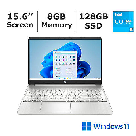 HP 15-dy2046ms Laptop, Intel Core i3-1125G4 Processor, 8GB Memory, 128GB SSD, Intel UHD Graphics
