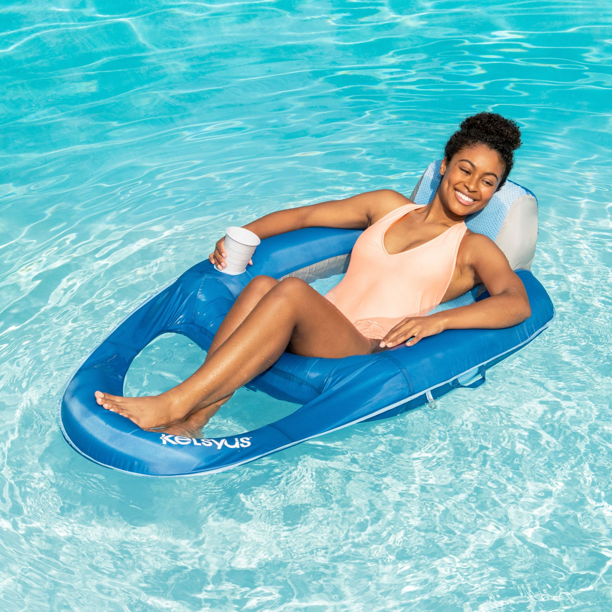 Swimways 80014 kelsyus discount blue floating lounger