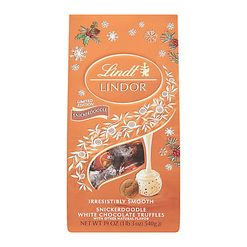 Lindt Lindor Holiday Snickerdoodle White Chocolate Truffles with Smooth, Melting Truffle Center