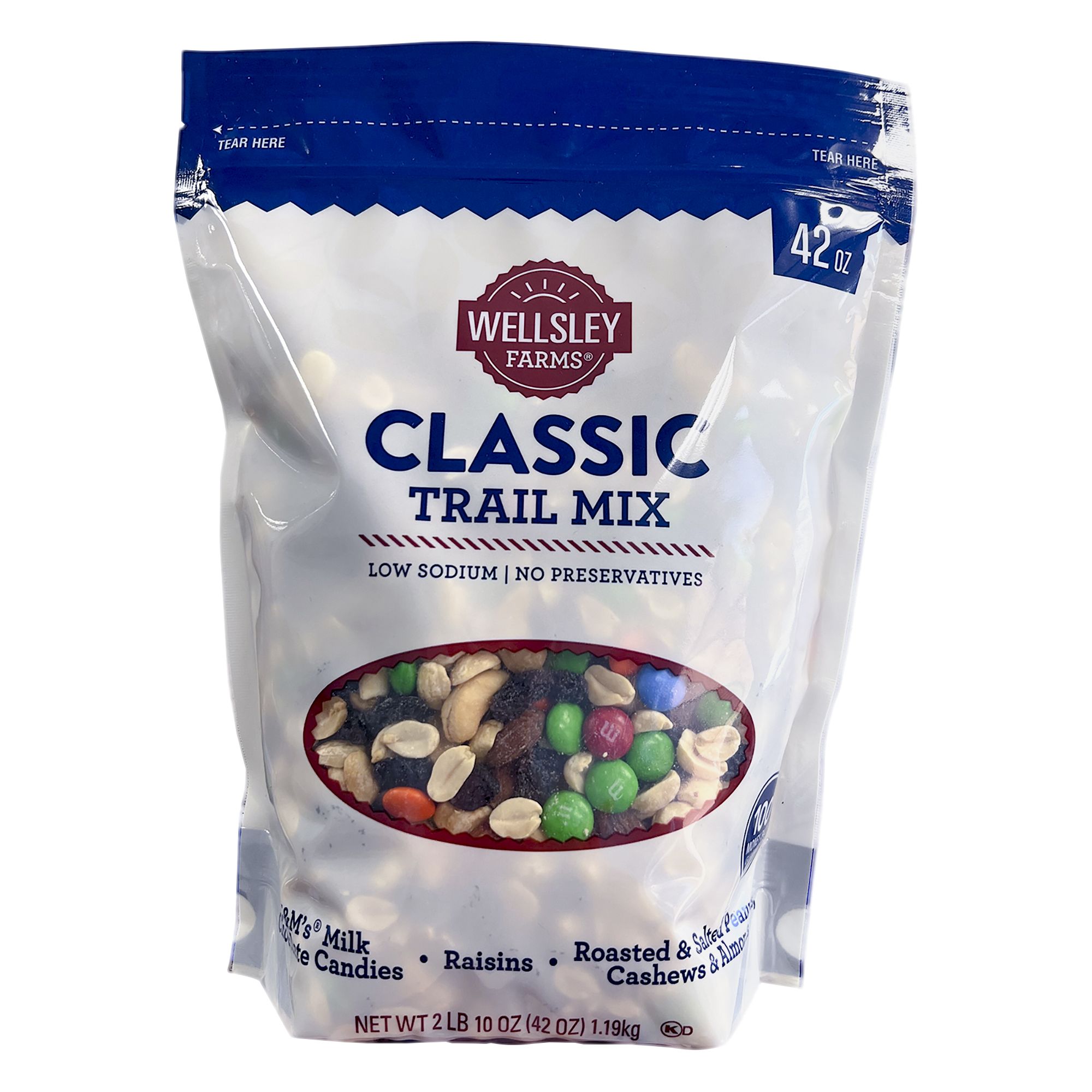 Planters Nuts & Chocolate Trail Mix with Roasted Peanuts, M&M Chocolate  Candies, Raisins & Roasted Almonds, 1.19 lb Bag 