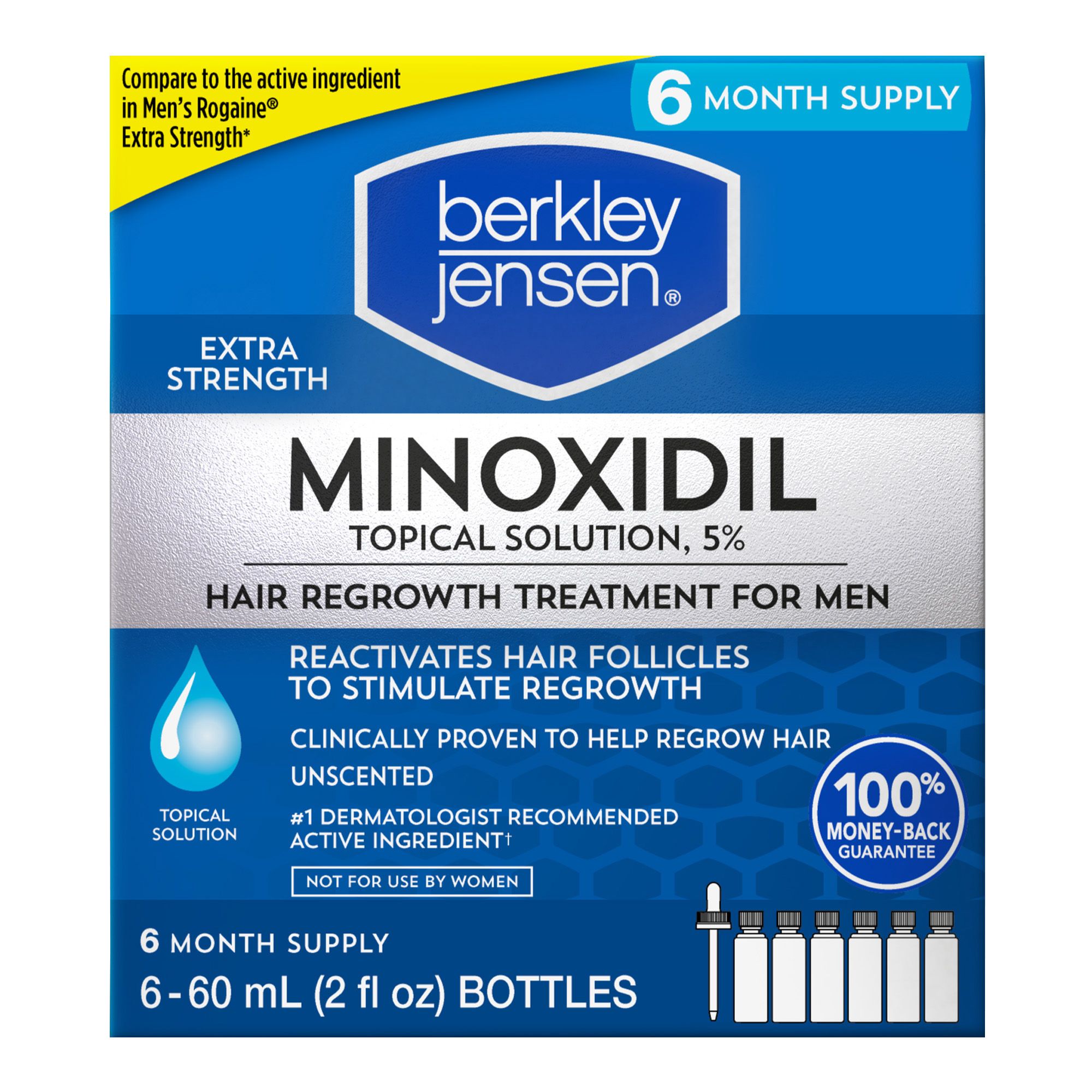 Jensen Minoxidil Topical Solution USP BJs Wholesale