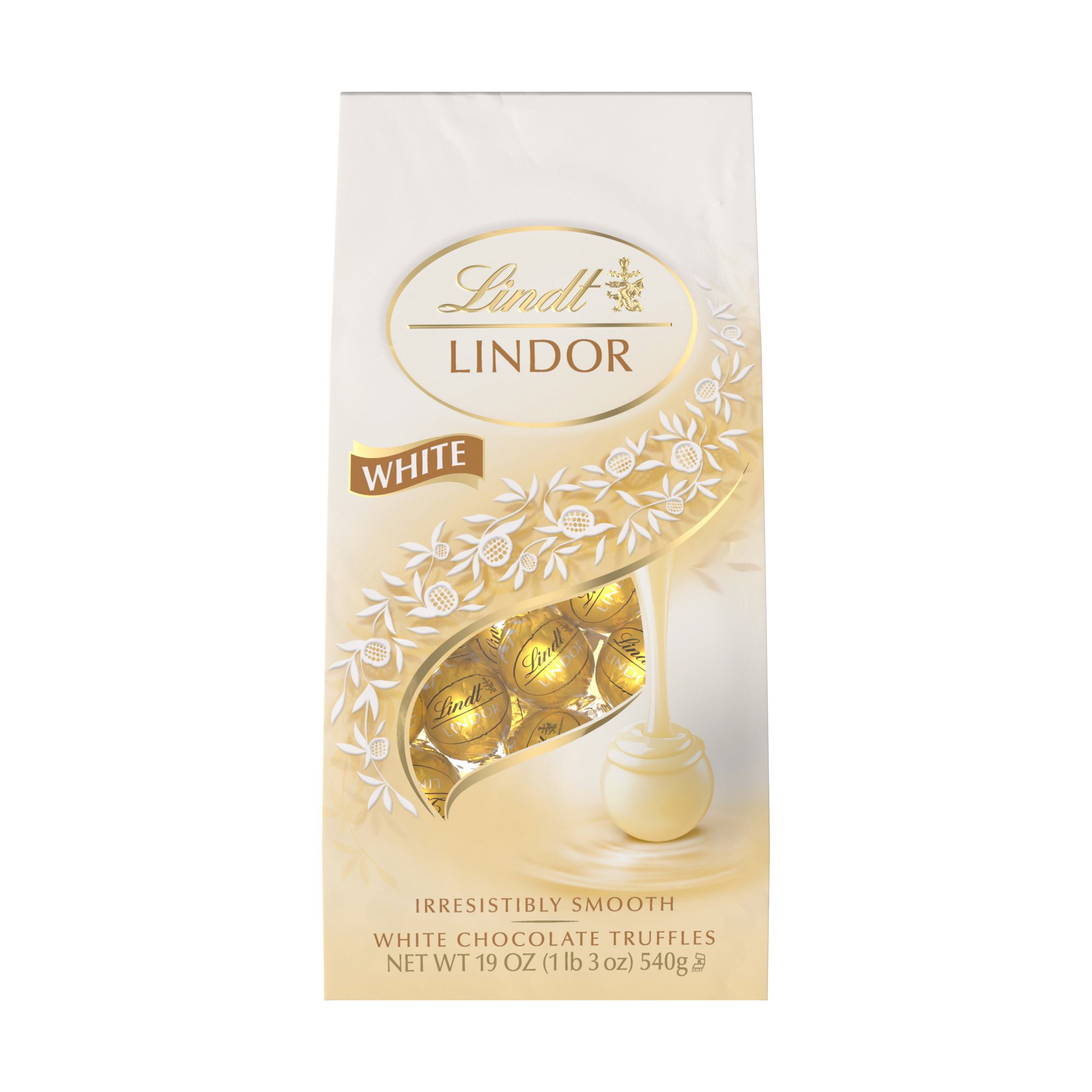 Lindt LINDOR White Chocolate Candy Truffles, Valentine's Day Chocolate,  25.4 oz., 60 Count