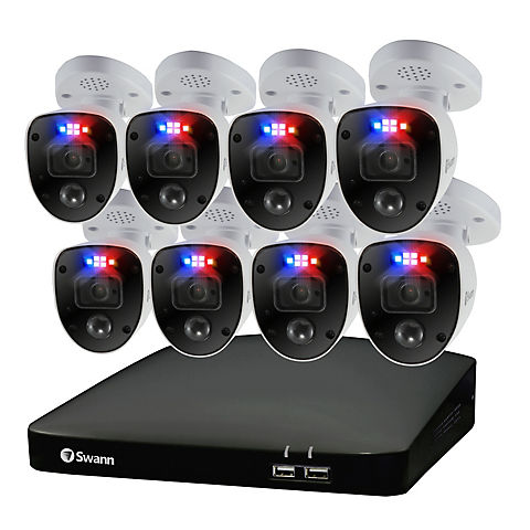Swann Enforcer 8-Channel 8-Bullet Cameras 4K Security System with 2TB HDD DVR