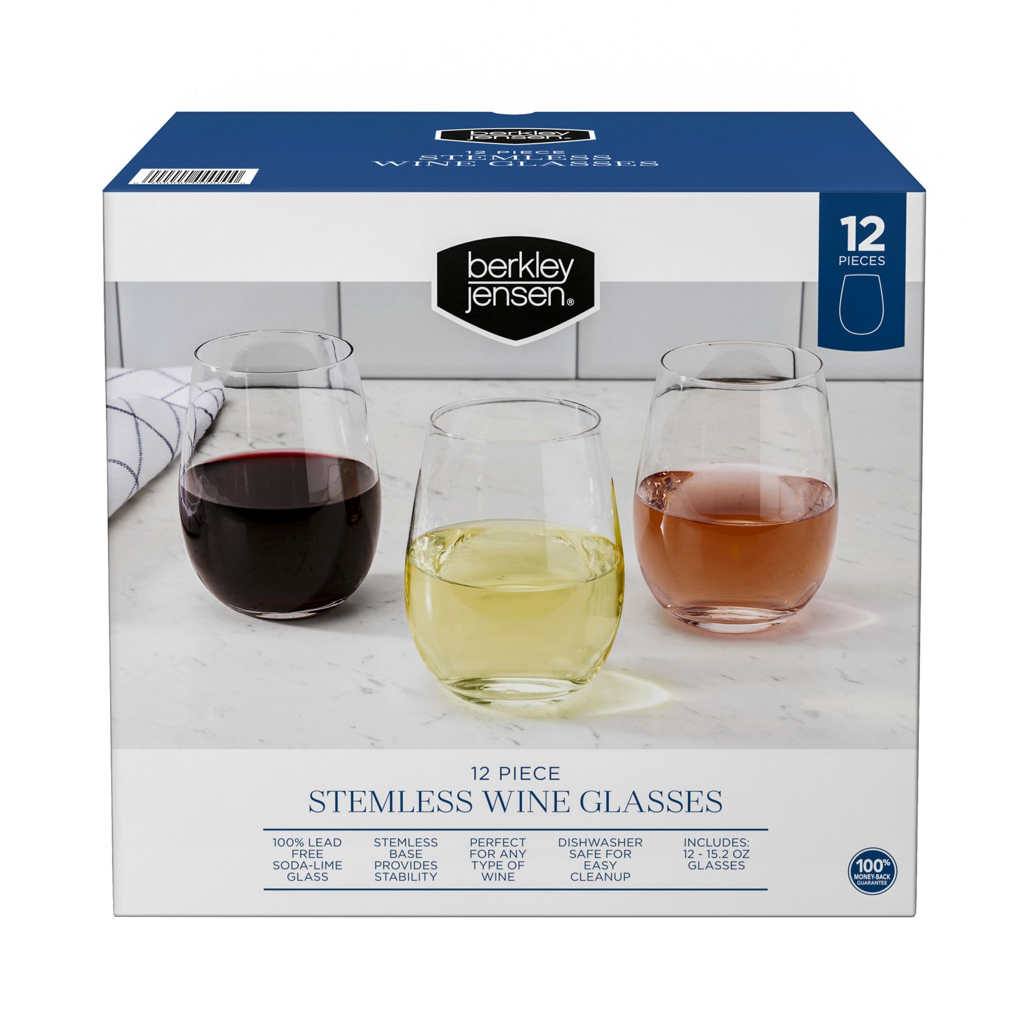 Stemless Wine Glass set-12 oz-2 pack - The Bear Pause