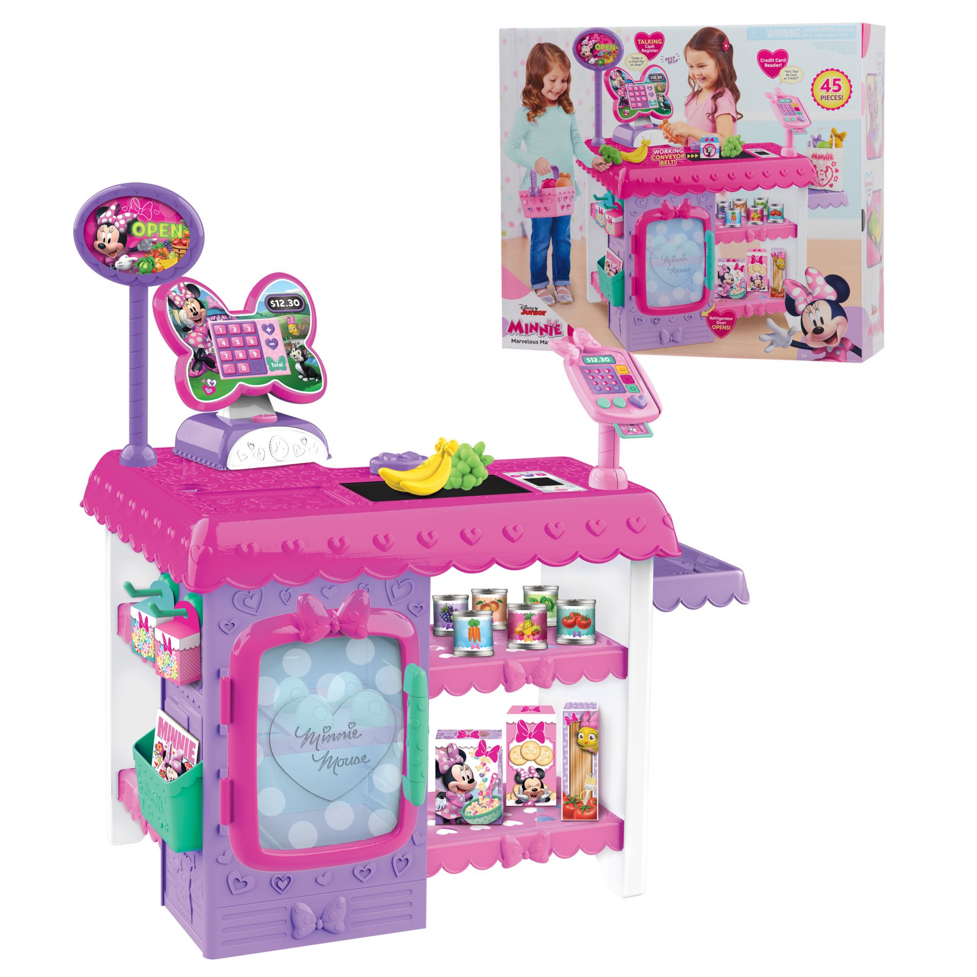 Disney Junior Minnie Mouse Happy Helpers Brunch Cafe, Play Kitchen Set for  Ki