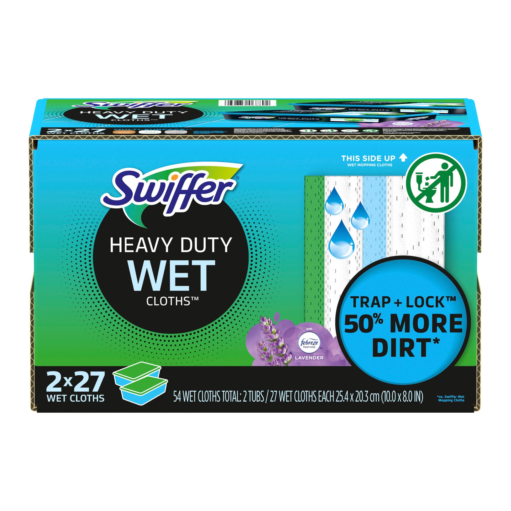 Swiffer Wet Mopping Cloths, Fresh Scent, 19 Count, Pack of 2