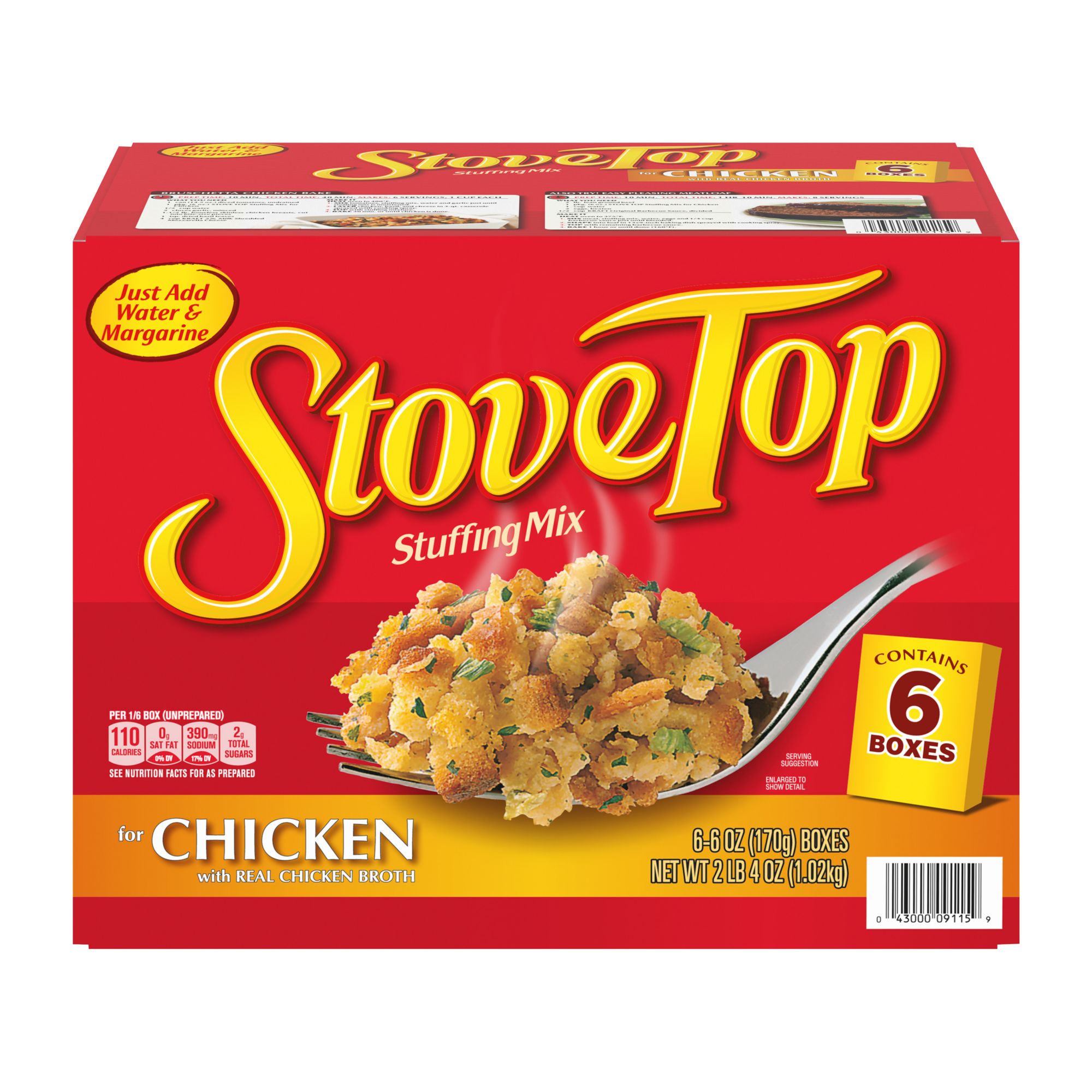 Stove Top Stuffing Mix Turkey 6oz Box