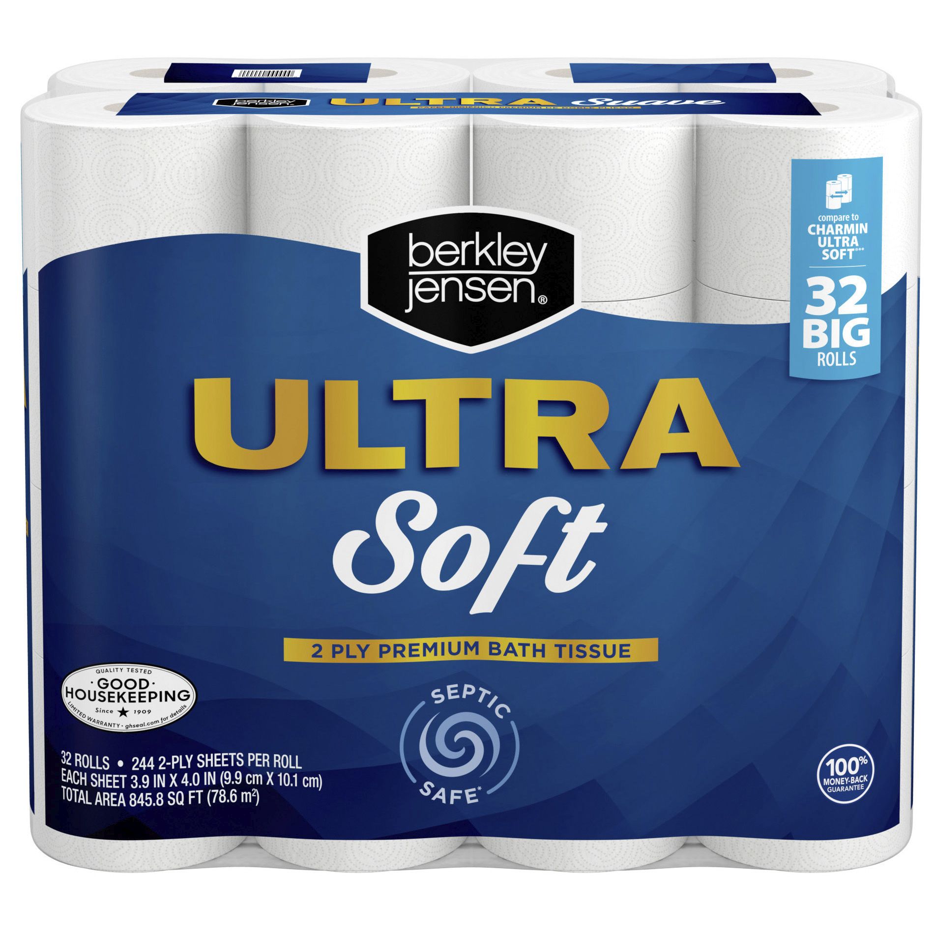 Great Value Everyday Soft Bath Tissue, 9 Mega Rolls