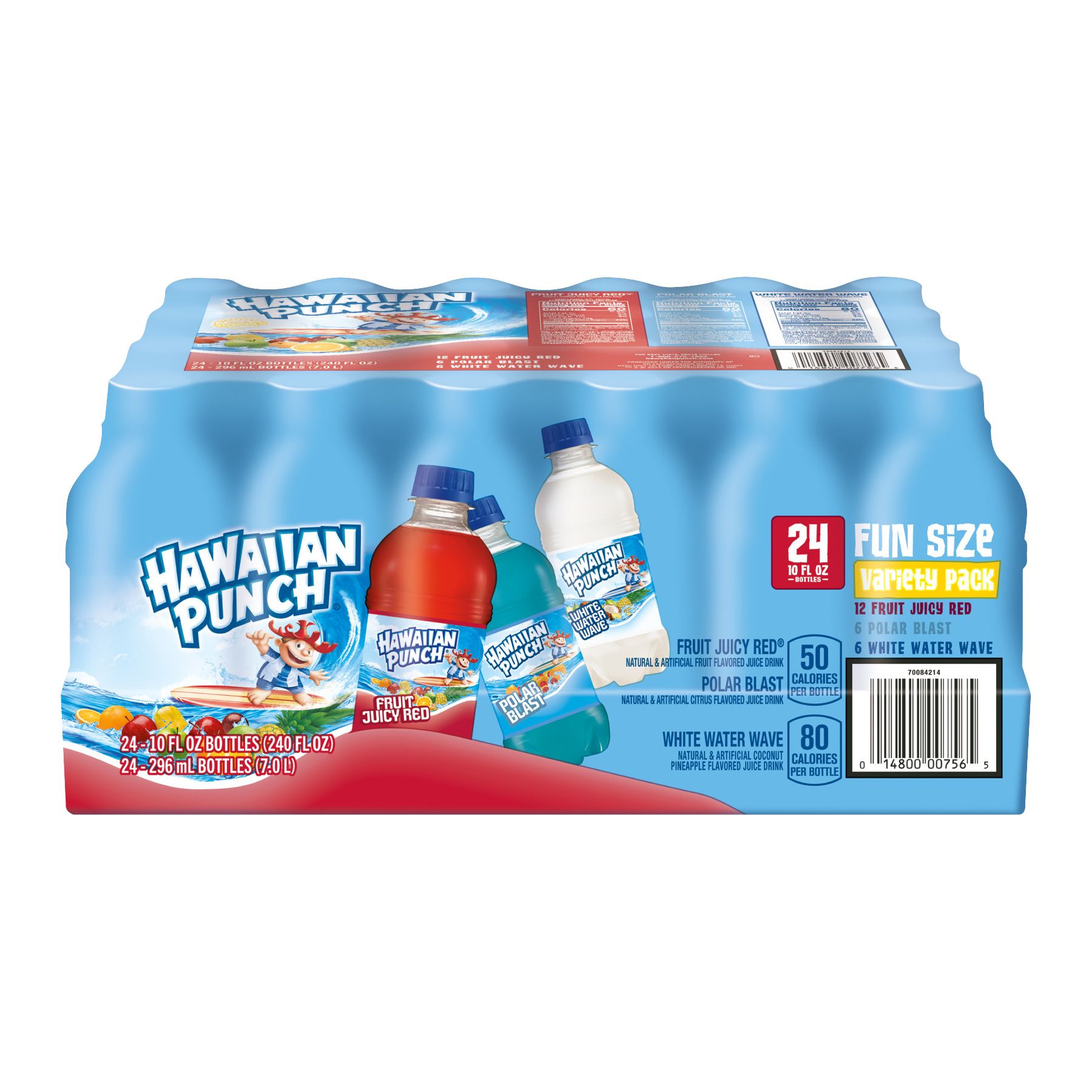 Hawaiian Punch Red White and Blue Variety Pack Bottles