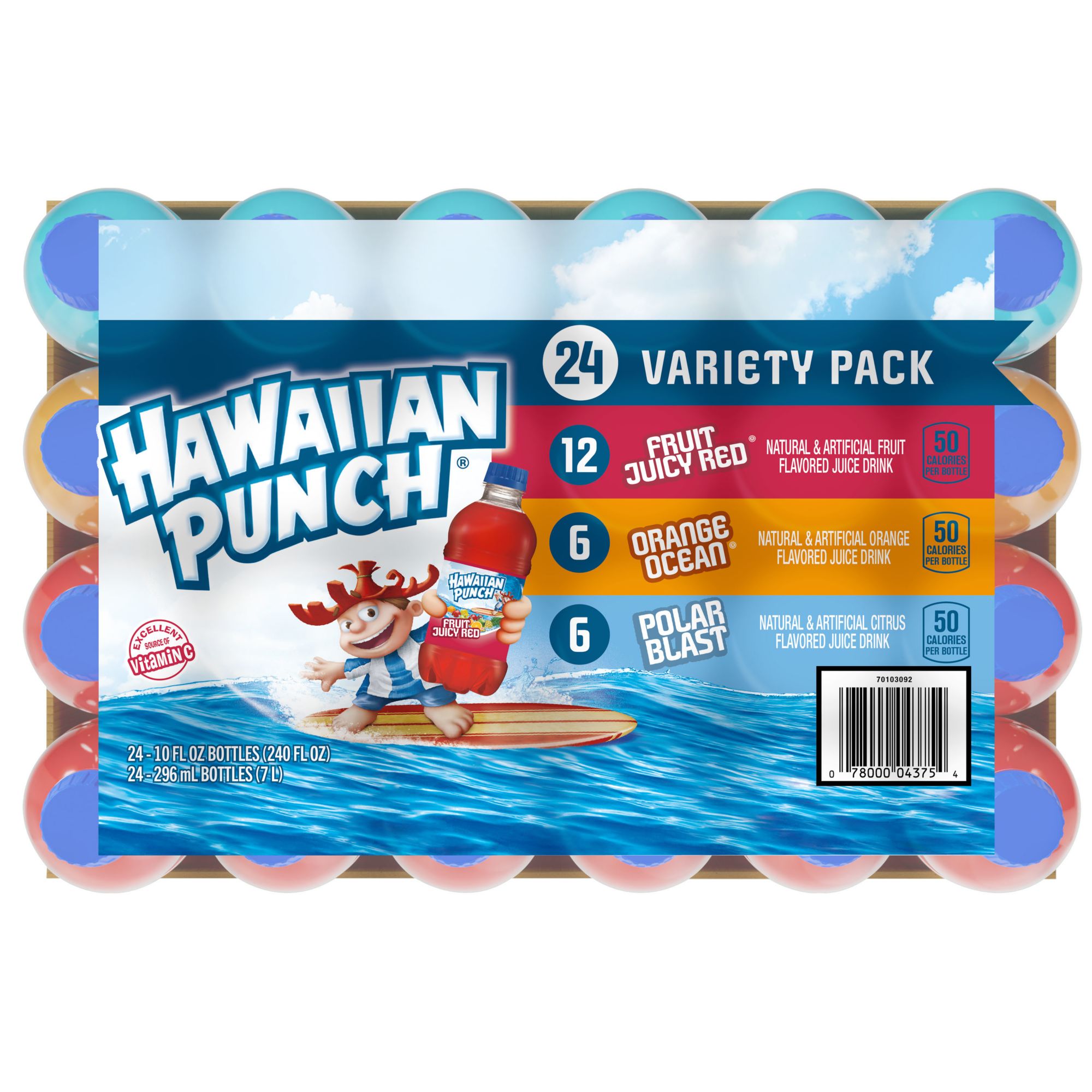 Hawaiian Punch Red White and Blue Variety Pack Bottles