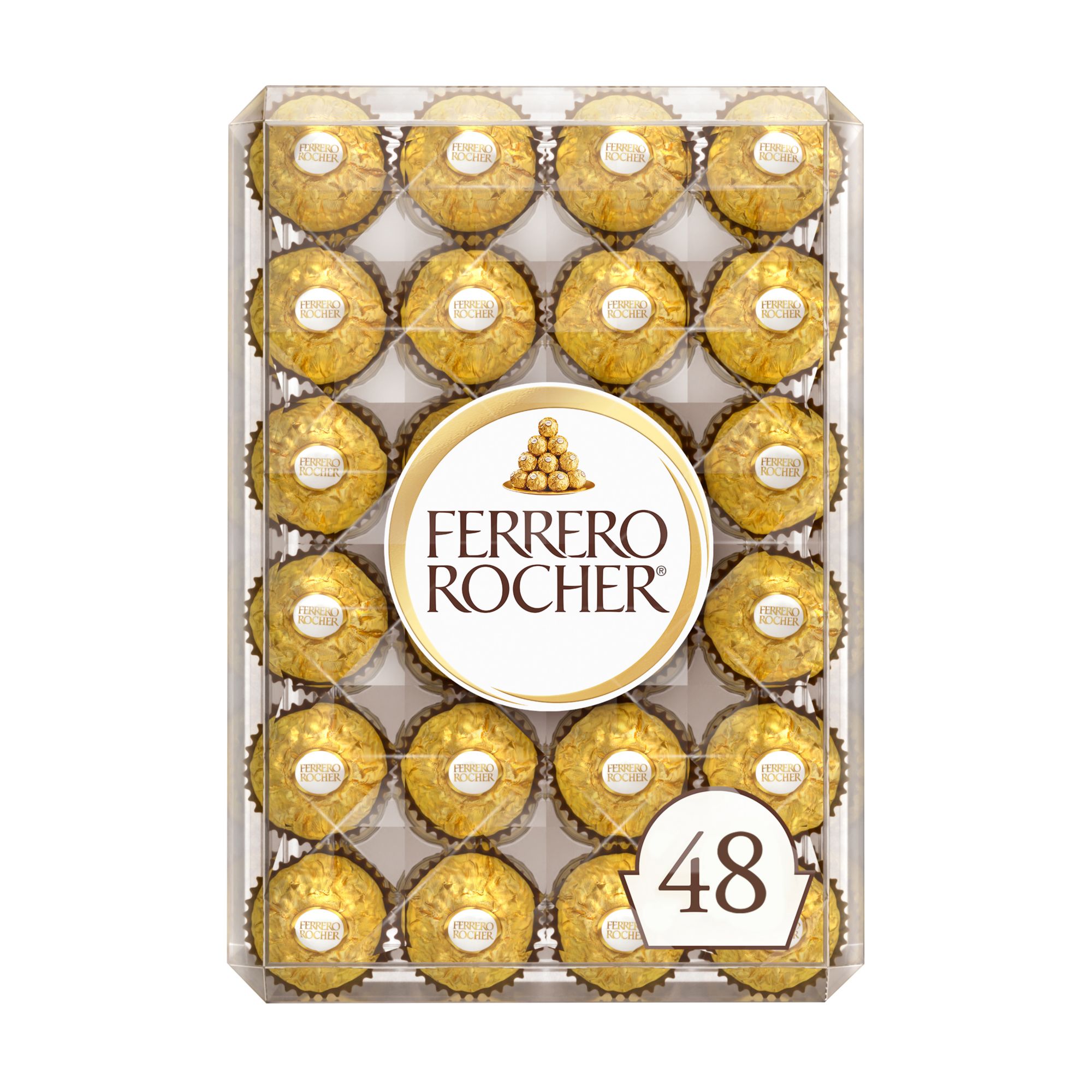 Ferrero Rocher Hazelnut Chocolate Diamond Gift Box - 21.2oz/48ct