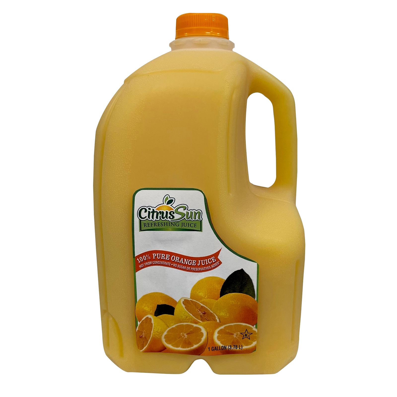 Clear plastic bottle of refreshing orange juice on Craiyon