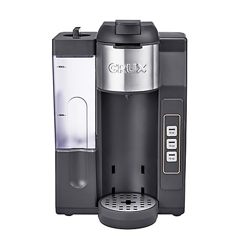 CRUX Single Serve Coffee Maker with Water Tank - Black
