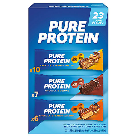 Pure Protein Bars Chocolate Variety Pack, 23 ct.