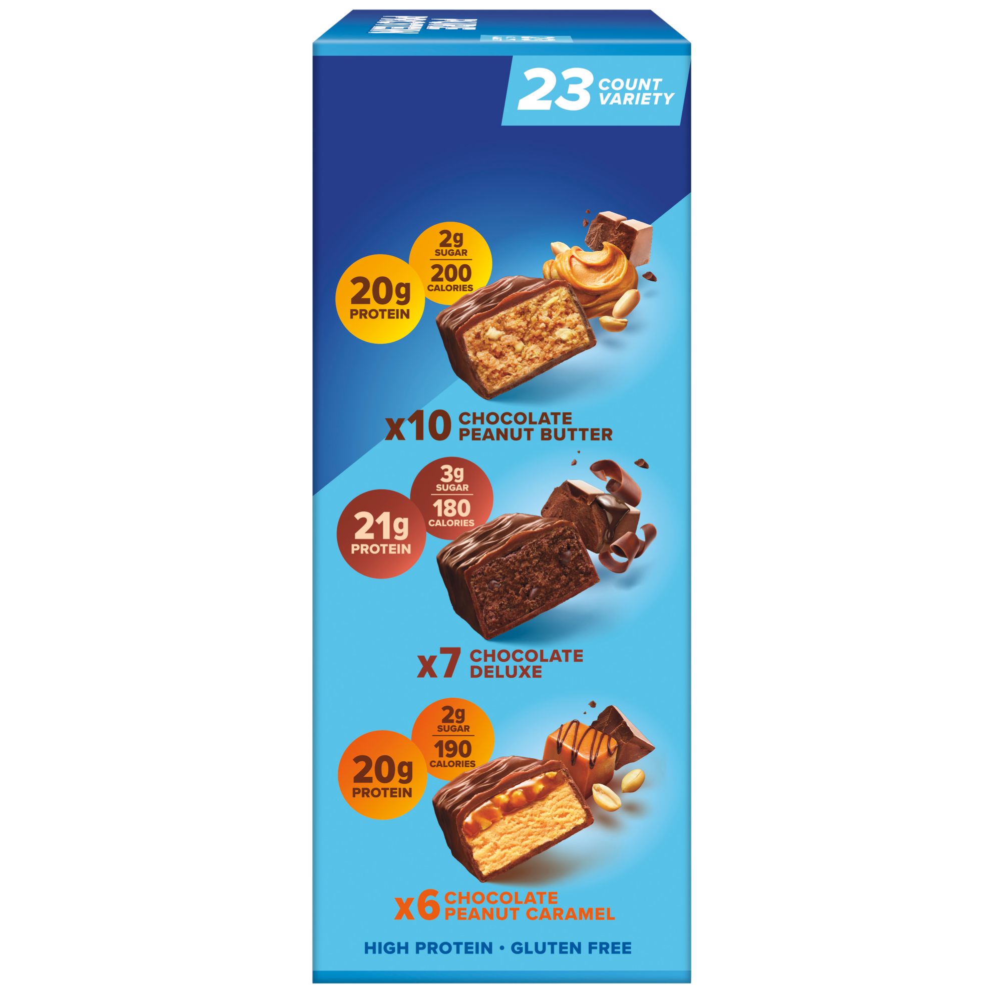 Pure Protein Bars Chocolate Variety Pack, 23 ct.