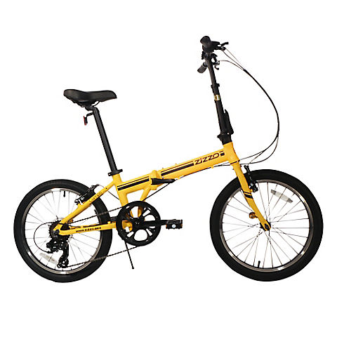 Zizzo Campo Lightweight 20" 7-Speed Aluminum Folding Bicycle - Yellow
