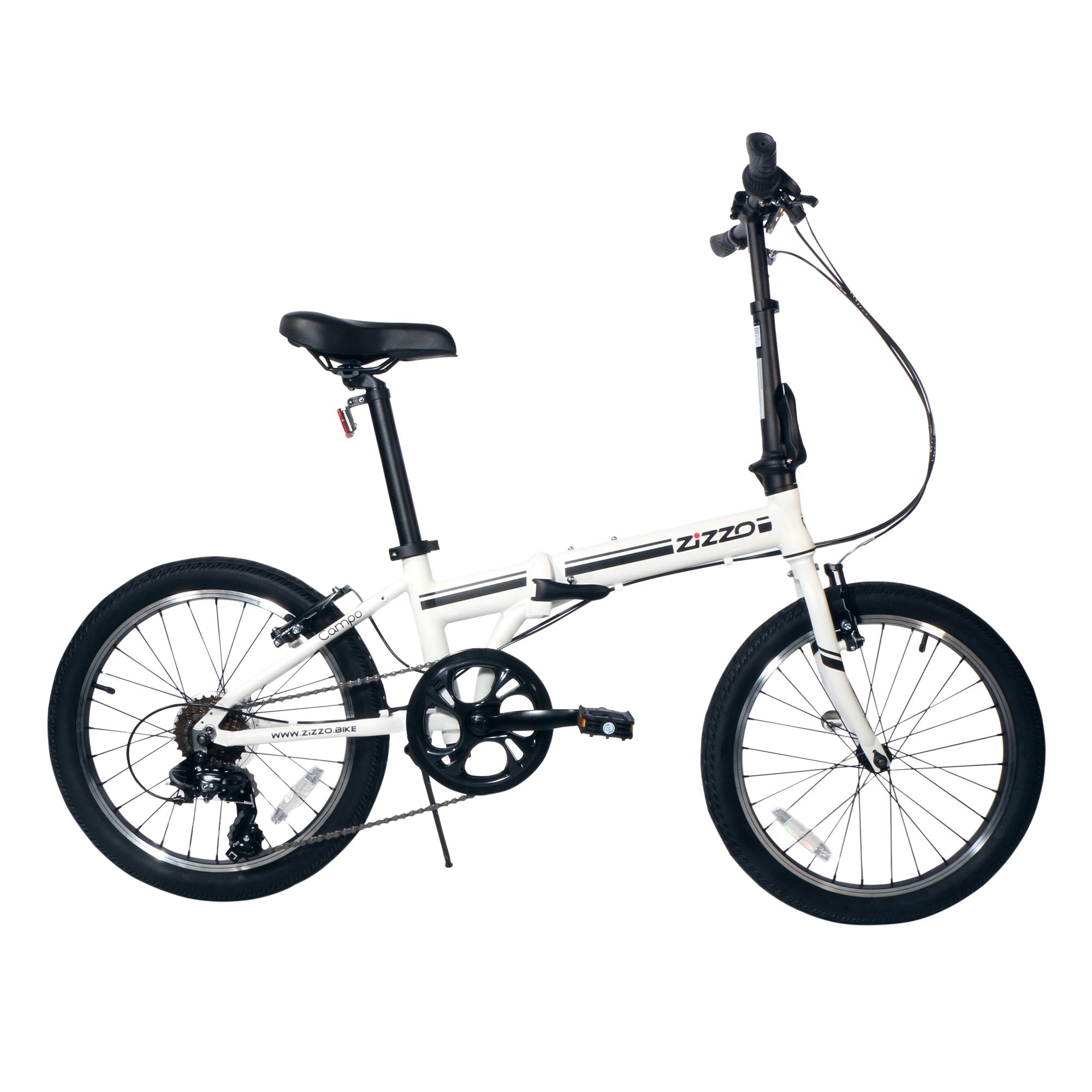 Folding best sale bike white