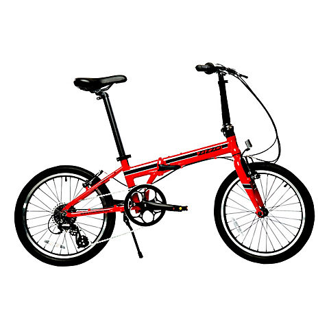 Zizzo Urbano Super-Lightweight 20" 8-Speed Aluminum Folding Bicycle - Red