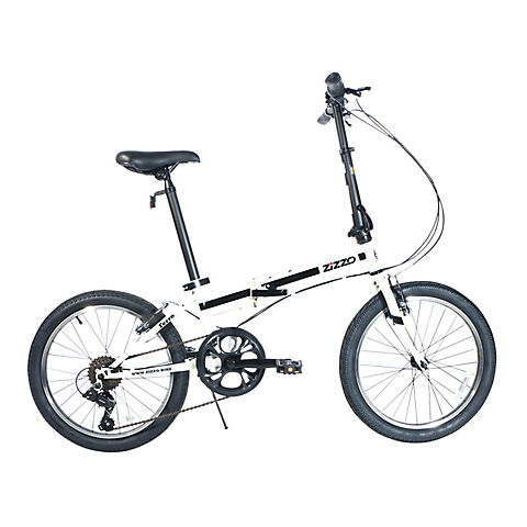Zizzo Ferro 7-Speed HT Steel Folding Bike - White