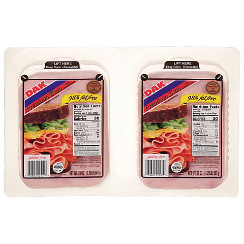 DAK 98% Fat-Free Premium Ham, 2 ct./20 oz.