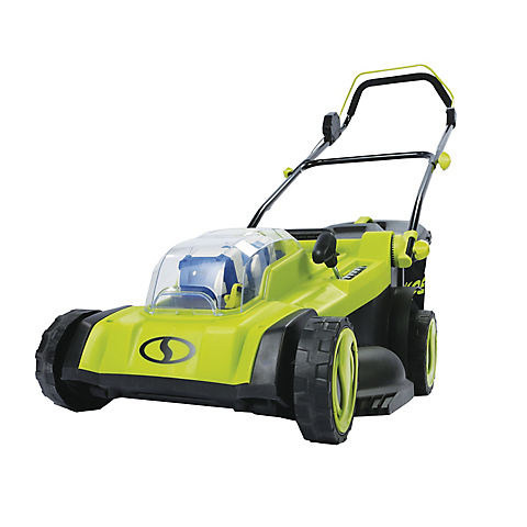 Sun Joe 24V-X2-17LM 17" 48V iON+ Cordless Lawn Mower Kit with 2 4.0-Ah Batteries, Dual Port Charger, and Collection Bag