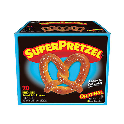 SuperPretzel King Size Baked Soft Pretzel, 20 ct./5 oz.