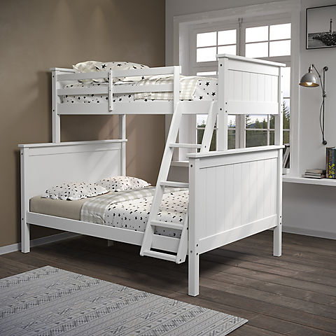 Berkley Jensen Twin Over Full Size Bunk Bed - White