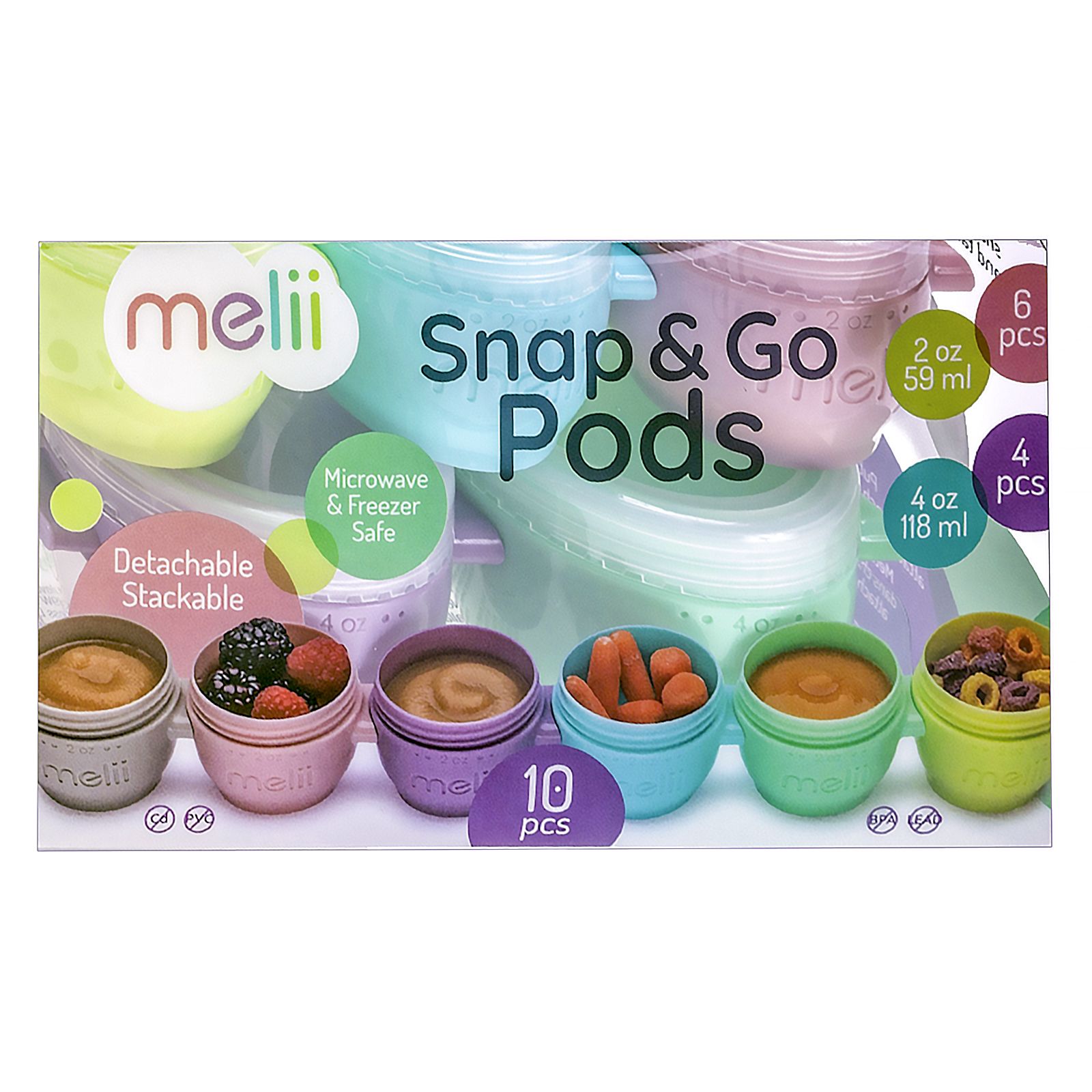 Melii Snap & Go Baby Food Freezer Storage Containers