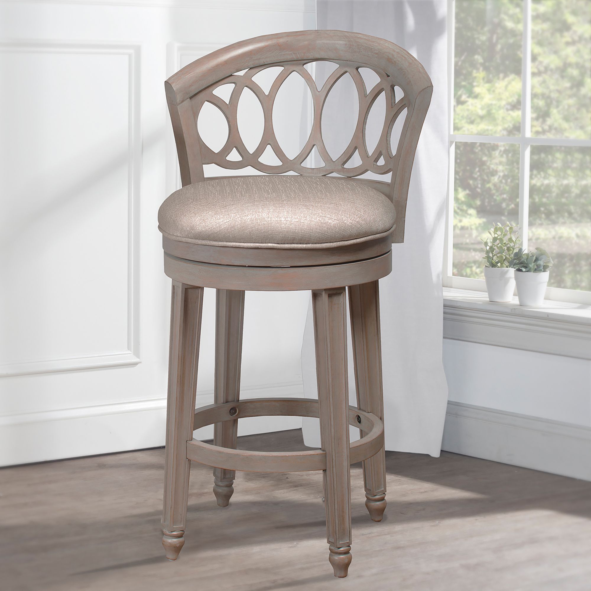 Hillsdale Furniture Adelyn Wood Bar Height Swivel Stool | BJ's