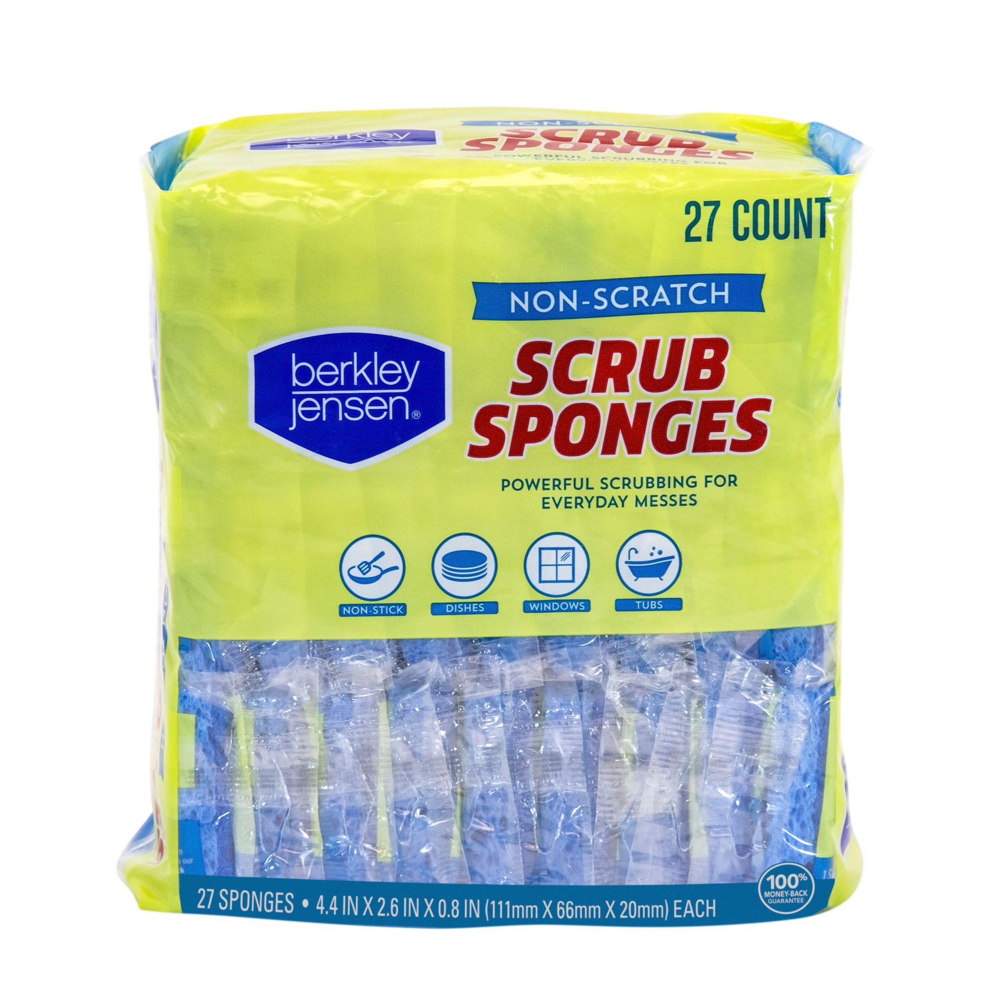 S-Shape Heavy Duty Scrub Sponges - Dishwashing Sponge Along with A Tough  Scouring Pad - Ideal for Cleaning Kitchen, Dishes, Bathroom - Yellow - 6  Dish