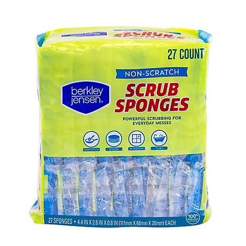 Berkley Jensen Non Scratch Cellulose Scrub Sponges, 27 ct.